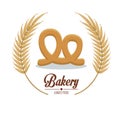 Bakery pretzel premium quality label Royalty Free Stock Photo