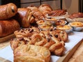 Bakery product assortment of delicious Danish pastries