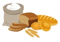 Bakery Products Food Collection. Bakery and Bread Logo.