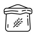 Bakery products icon vector. bake illustration sign. flour symbol.