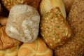 Bakery products: rolls and bread. Royalty Free Stock Photo