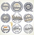 Bakery retro badge and labels