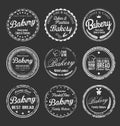 Bakery retro grunge stamp collection