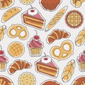 Bakery seamless pattern Royalty Free Stock Photo