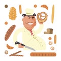 Bakery seller character