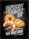 Bakery shop chalkboard poster