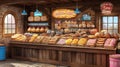 Bakery Shop, Fresh Bread, Pastries, & Sweets Royalty Free Stock Photo
