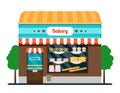 Bakery shop front veiw icon