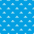 Bakery shop pattern vector seamless blue