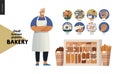 Bakery - small business graphics - baker, icons, showcase