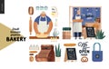 Bakery - small business graphics - bakery set
