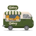 Bakery street food vector caravan trailer