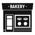 Bakery street shop icon, simple style