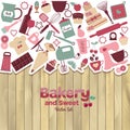 Bakery and sweet abstract illustration