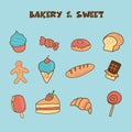 Bakery and sweet icon