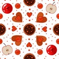 Bakery Sweets and Cookies Seamless Pattern