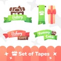 Bakery-themed banners Royalty Free Stock Photo