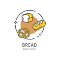 Bakery Thin Line Icon Concept. Vector