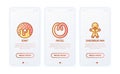 Bakery thin line icons set