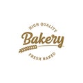 bakery typography with wheat under it for restaurant vector logo design