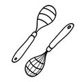 Whisk. A tool for cooking. Kitchen accessory.Vector