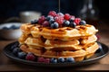 Bakes waffles morning. Generate Ai