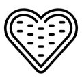 Bakeware heart icon outline vector. Baking kitchenware stuff