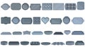 Bakeware icons set cartoon vector. Silicon mold