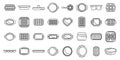 Bakeware icons set outline vector. Mold silicon