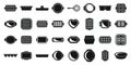 Bakeware icons set simple vector. Mold silicon