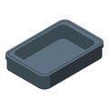 Bakeware kitchen icon isometric vector. Metal baking