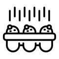 Bakeware muffins icon outline vector. Baking pastry form