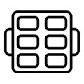 Bakeware tray icon outline vector. Oven pastry form Royalty Free Stock Photo