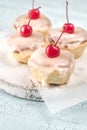 Bakewell tarts with cherry Royalty Free Stock Photo