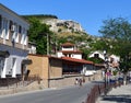 Bakhchisaray, Crimea - July 2.2019. General view of Lenin street - one of central streets