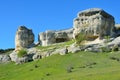 Bakhchisaray. Specially protected natural territory `Natural Sphinxes of valley Churuk-su in spring