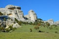 Bakhchisaray. Specially protected natural territory `Natural Sphinxes of valley Churuk-su in spring