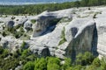 Bakhchisaray. Specially protected natural territory `Natural Sphinxes of valley Churuk-su in spring