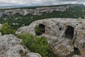 Chufut-Kale ancient caves near Bakhchysarai Royalty Free Stock Photo