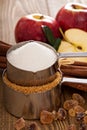 Baking with apple, sugar and cinnamon Royalty Free Stock Photo