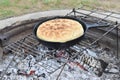 Baking bannock bread