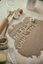 Baking biscuits for Christmas - merry christmas