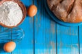 Baking cake in rural kitchen - dough recipe Royalty Free Stock Photo