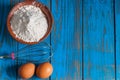 Baking cake in rural kitchen - dough recipe Royalty Free Stock Photo