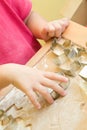 Baking Christmas cookies Royalty Free Stock Photo