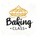 Baking class logotype. Cooking course badge label