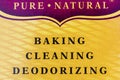 Baking cleaning deodorizing label sodium bicarbonate