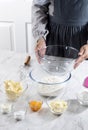 Baking Concept, Preparation Ingredient Baking in the Kitchen, Flour, Egg, Cheese, Sugar