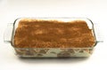 A baking dish of Tiramisu Royalty Free Stock Photo