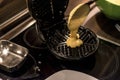 Baking Homemade waffles cooked in a waffle iron Royalty Free Stock Photo